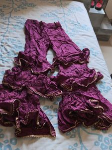 Elegant Purple Silk Kurta shara set