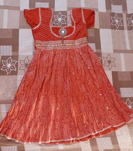 Beautiful coral Ethnic Gown