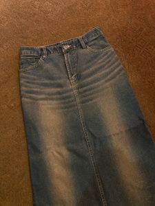 Vintage Denim Maxi Skirt