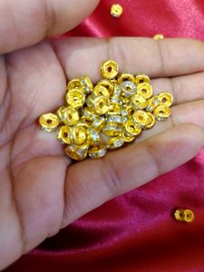Rhinestone Spacer Red And White