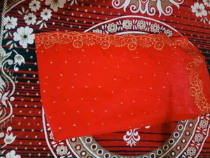 Stunning Red Embellished Saree