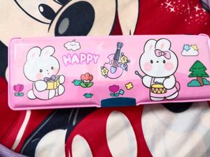 Cute Pink Bunny Pencil Box