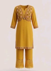 Mustard Yellow Festive Ethnic Co-ord Set