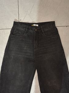 Black off duty Wide Leg Jeans