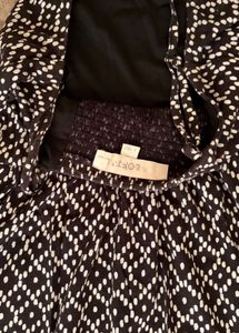 Chic Black &amp; White Print Mini Dress