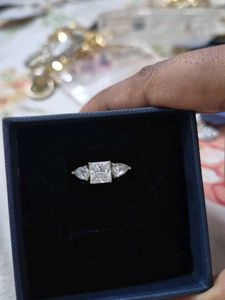 Elegant 925 Silver Three-Stone Ring