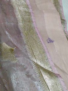 Pink Organza saree with blouse