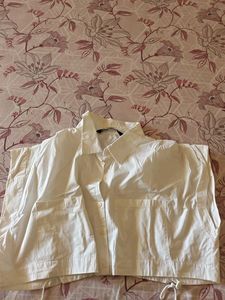 White Crop Shirt