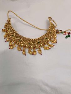Gold Plated Necklace Set with Earrings