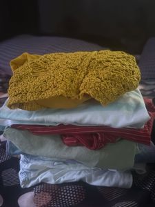 Donation box containing branded clothes - women