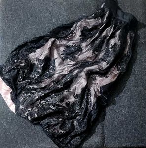 Elegant Black Lace Ethnic Skirt.🌸