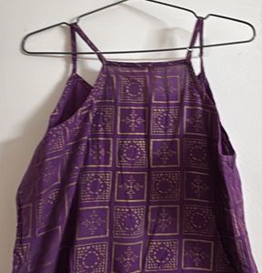 Purple straight kurta tunic