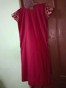 Beautiful Maroon Kurta