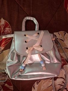 Cute Silver Mini Backpack