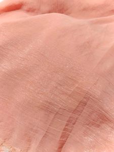 Peach Embroidered Saree
