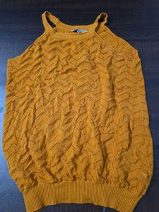 Stylish Mustard Yellow Knit Top