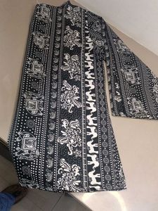 combo of two Black &amp; White Elephant Print girls to