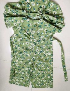 Mother- Daughter Set Pista Floral Printed