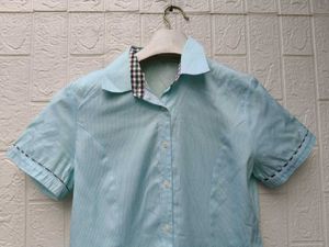New with tag Korean Pintrest Blue shirt