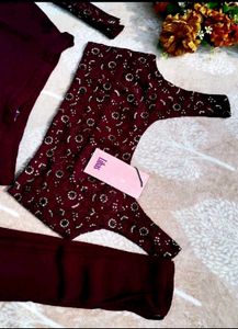 🆕🆕Libas Burgundy Ready To Wear Lehenga Set