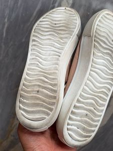 Tan Canvas Lace-Up Sneakers