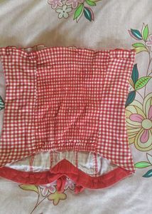 Red &amp; White Gingham Blouse