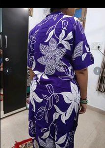 Vibrant Purple Floral Kurta Set