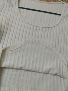 Savana Off white long sleeves top