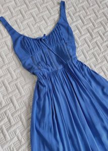 Blue Sundress with Slit