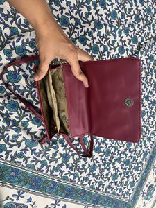 White-Red Sling Bag