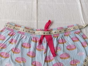 Cute Donut Print Pajama Shorts