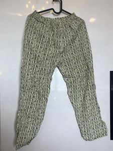 Olive Green Kutri And Pajama Set