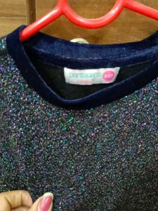 Sparkly Long Sleeve Crop Top