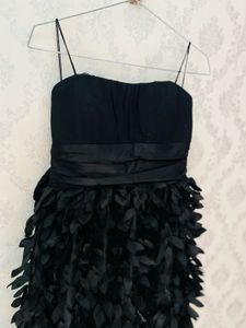 Chic Black Feather Dress