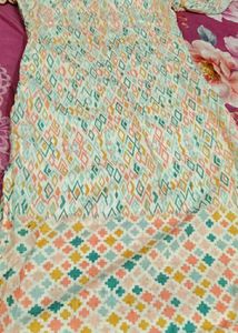 Bohemian Diamond Print Kurta Set