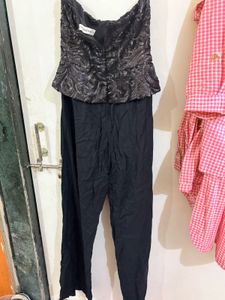 shoulder less jumpsuit