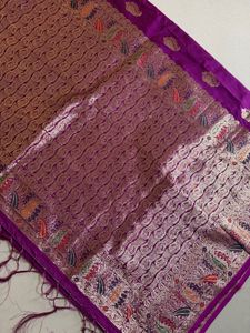 Pure Magenta Banarasi Saree with Blouse