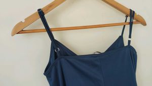 Blue Spaghetti Strap Maxi Dress