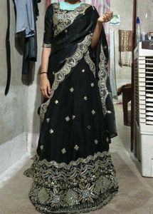 Black Embellished Lehenga Choli Set
