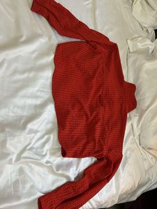 Vibrant Red Textured Shirt