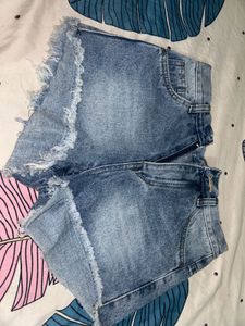 Distressed Denim Cutoff Shorts