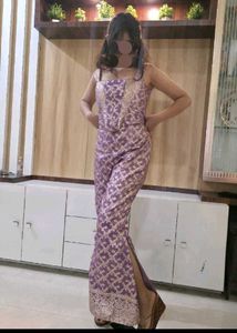 Elegant Purple &amp; Gold Ethnic Co-ord Set | Festive