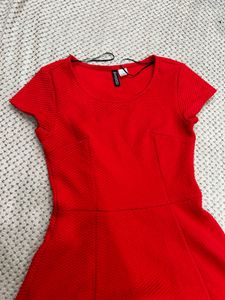 Chic Red Fit &amp; Flare Dress