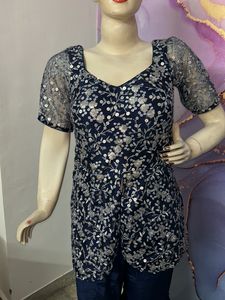 Blue Sharara Suit