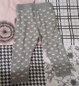 Unisex Heart Print Knit Leggings