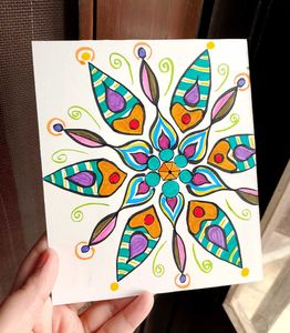 Hand-Painted Mandala Art Piece