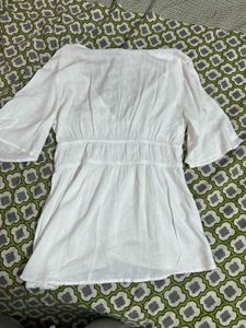 White V-Neck dress