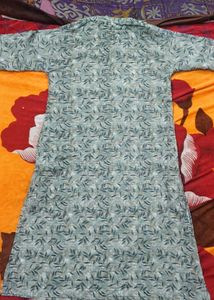 SkyBlue Men's Printed Cotton Kurta - Size L (42)