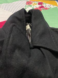 Classic Black Double-Breasted Coat