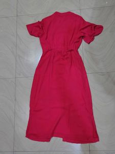 Couquette Pink Button-Up Dress